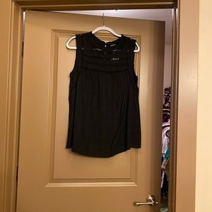 Torrid black textured lace inset tank, size 00